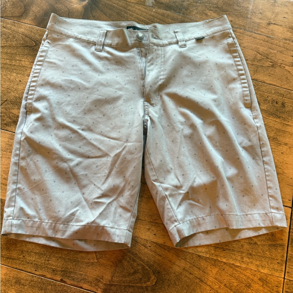 Travis Mathew Gray w small flowers pattern Flat Front Shorts